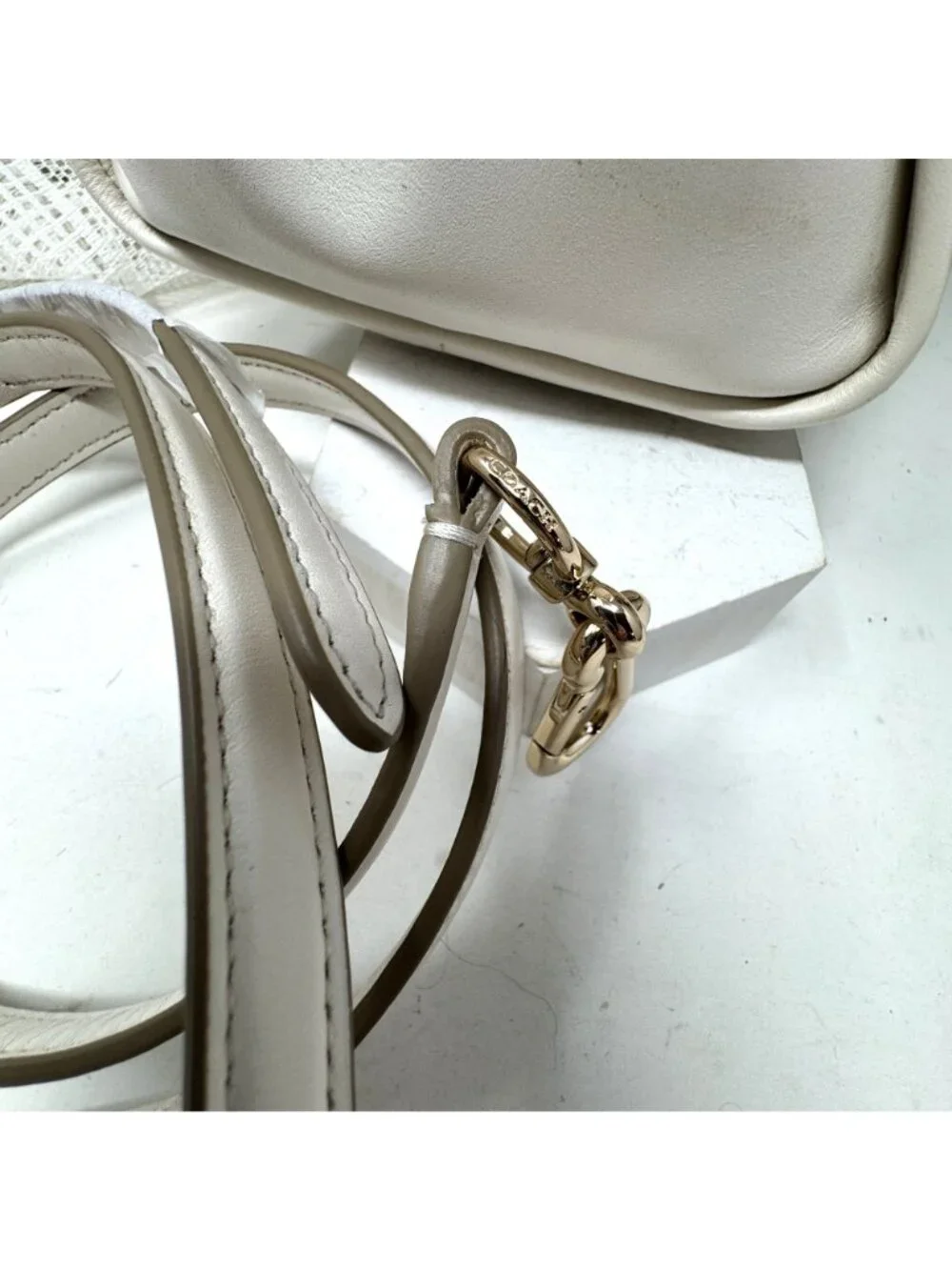 Coach Gramercy Studded Satchel  Color Chalk